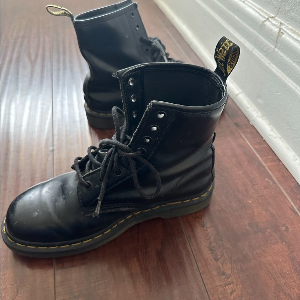 Dr. Martens black boots Smooth Leather Lace Up women’s US 8 - Picture 4 of 8